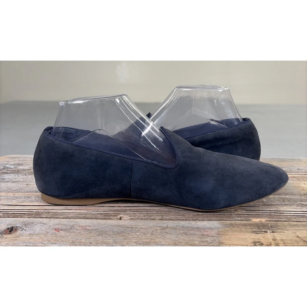 Birdies The Starling Blue Suede Loafer Flats Women’s Size 9.5 Bnfts Charity